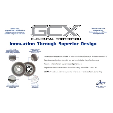 Centric Parts Gcx Brake Rotor, 320.42068 320.42068